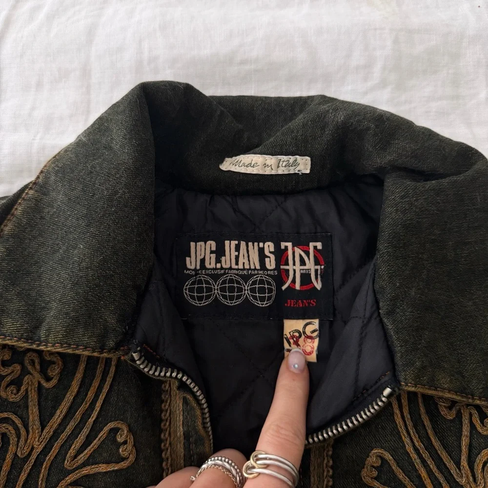Jean Paul Gaultier Washed Embroidered Denim Jacket - Picture 2 of 8